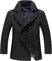 Stylish Wool Blend Coat - Victor-Black-S-State of Style