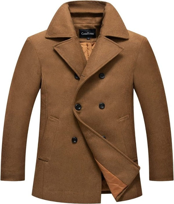 Stylish Wool Blend Jacket - Victor-Camel-S-State of Style