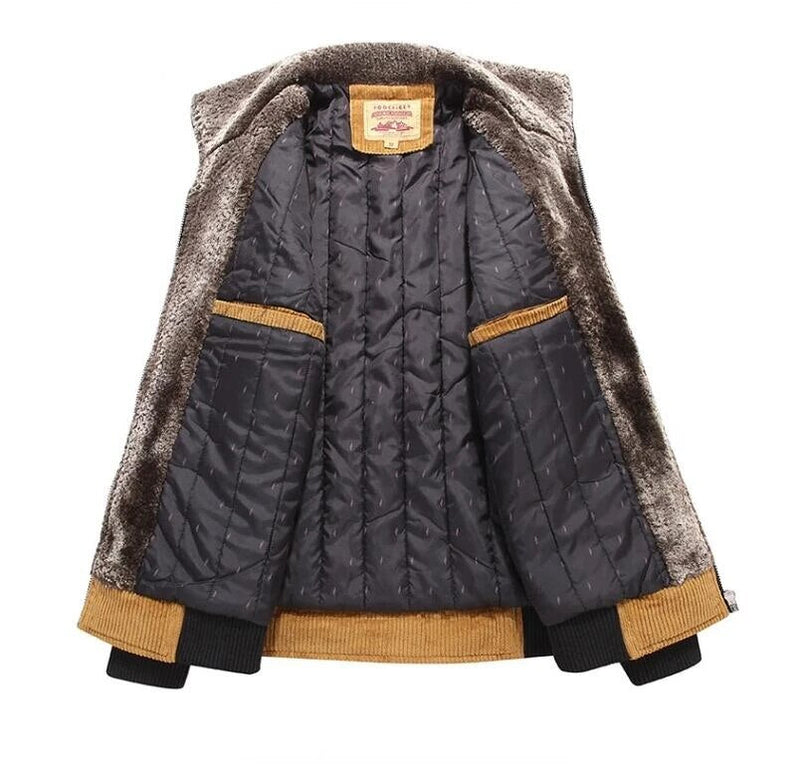 Stylish Wool Blend Winter Coat for Men - Liam-Yellow-M-State of Style