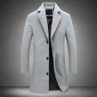 Stylish Wool Men's Coat - Maxwell-Light Grey-2XS-State of Style