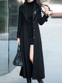 Stylish Wool Women’s Coat - Elora-Brown-S-State of Style