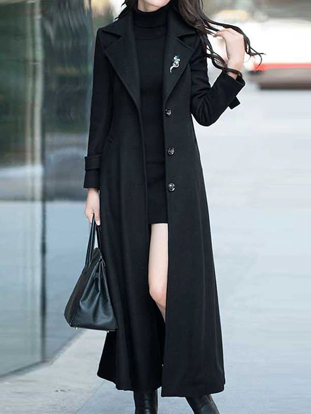Stylish Wool Women’s Coat - Elora-Brown-S-State of Style
