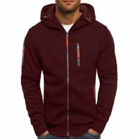 Stylish Zip-Up Hoodie - Markus-Burgundy-S-State of Style