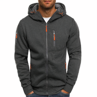 Stylish Zip-Up Hoodie - Markus-Dark Grey-S-State of Style