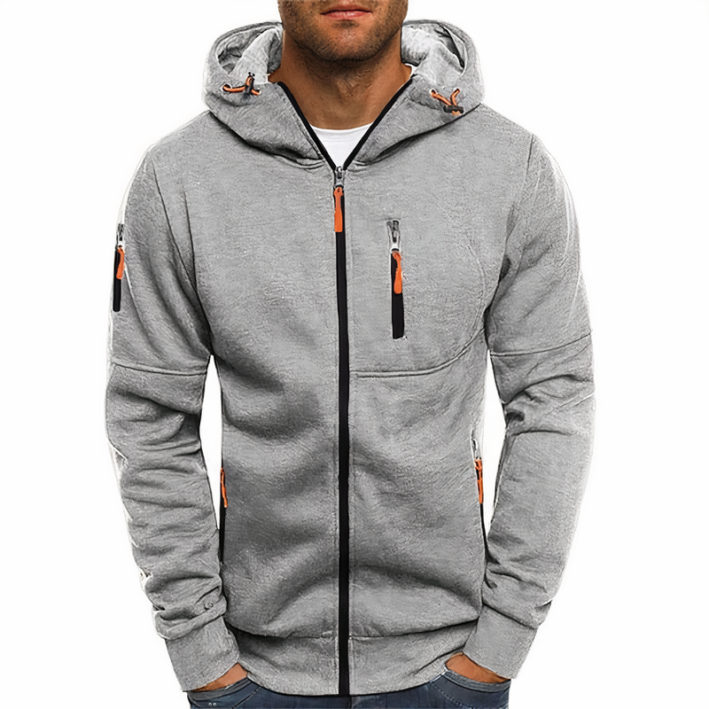 Stylish Zip-Up Hoodie - Markus-Light Blue-S-State of Style