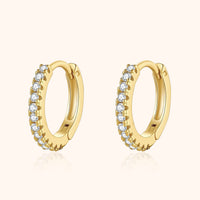 Stylish Zirconia Hoops - Aurina-Gold-State of Style