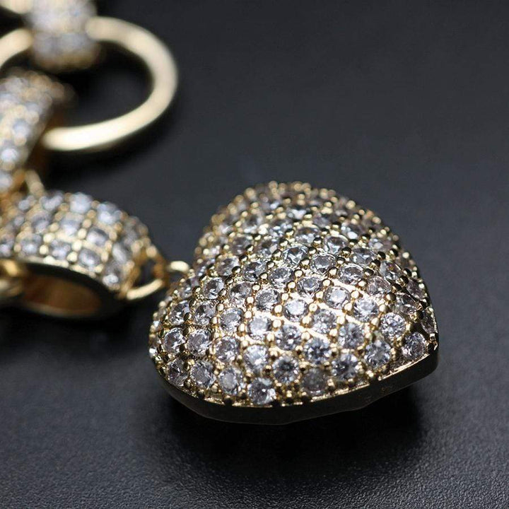 Stylish Zirconia Jewelry Set - Elisette-Gold-State of Style