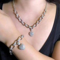 Stylish Zirconia Jewelry Set - Elisette-Silver-State of Style