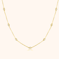 Stylish Zirconia Necklace – Elara-Gold-State of Style