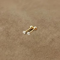 Stylish Zirconia Titanium Stud Earrings - Lumen-3mm (1 Pair)-State of Style