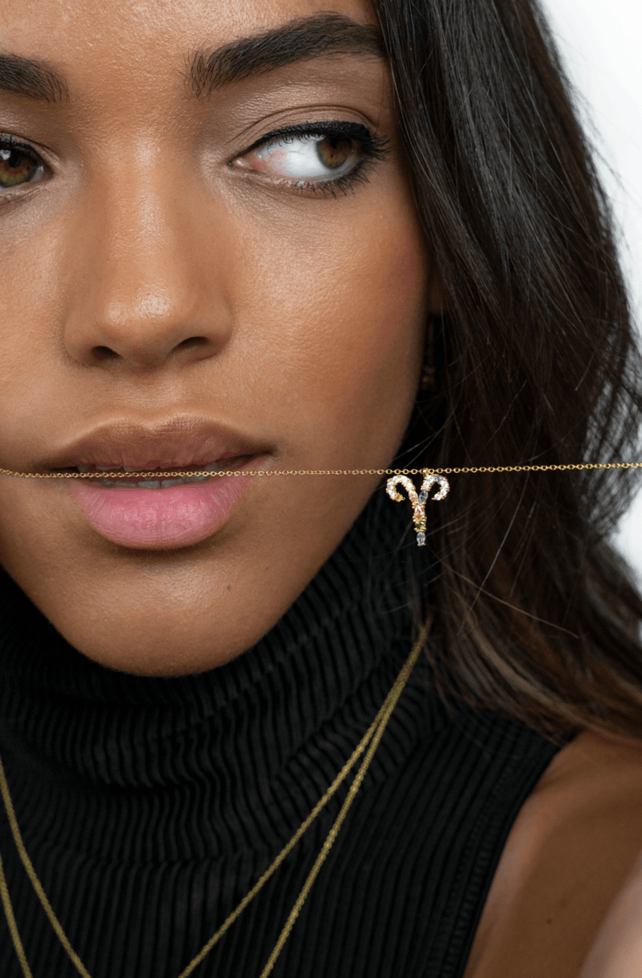 Stylish Zodiac Necklace - Celestia-Gold-Aquarius-State of Style