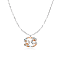 Stylish Zodiac Necklace - Celestia-Silver-Cancer-State of Style