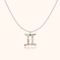 Stylish Zodiac Necklace - Celestia-Silver-Gemini-State of Style