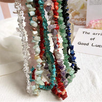 Stylishly Shaped Polished Crystal Necklace - Lina-Green Aventurine-State of Style