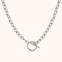 Subtle Geometric Necklace – Noelia-Silver-State of Style