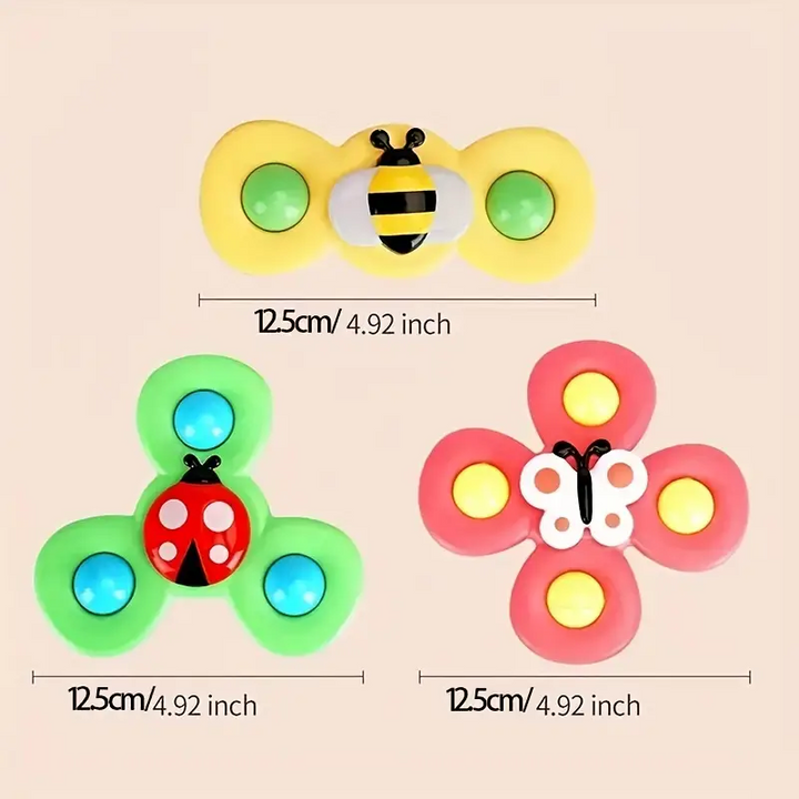 Suction Cup Spinner Toy Set of 3 - SpinFun-State of Style