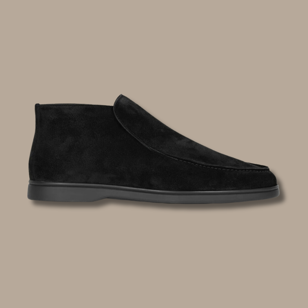 Suede Loafers - LuxeStride SpringFlair-Suede - Black-6-State of Style