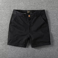 Summer chino shorts with a comfort fit – Matteo-Black-28-State of Style