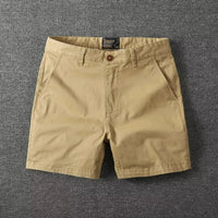 Summer chino shorts with a comfort fit – Matteo-Khaki-28-State of Style