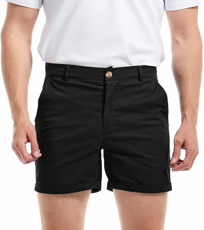 Summer chino shorts with a comfort fit – Matteo-Orange-red-28-State of Style