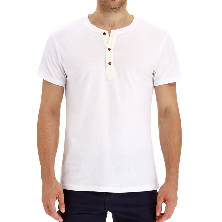 Summer Cotton Men's T-shirt – Finn-Dark blue-S-State of Style