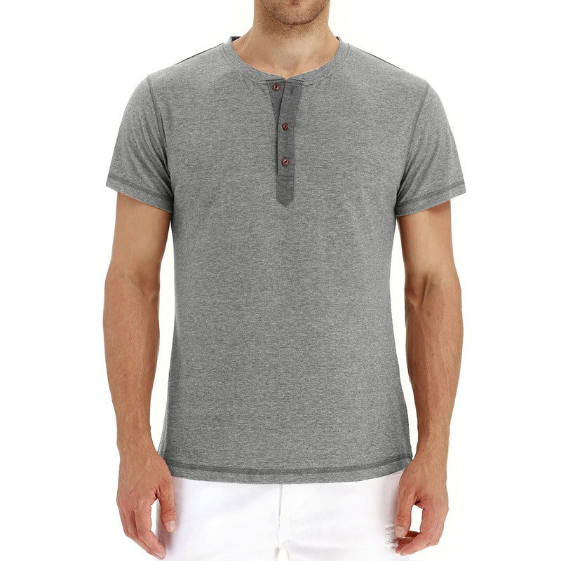 Summer Cotton Men's T-shirt – Finn-Dark blue-S-State of Style