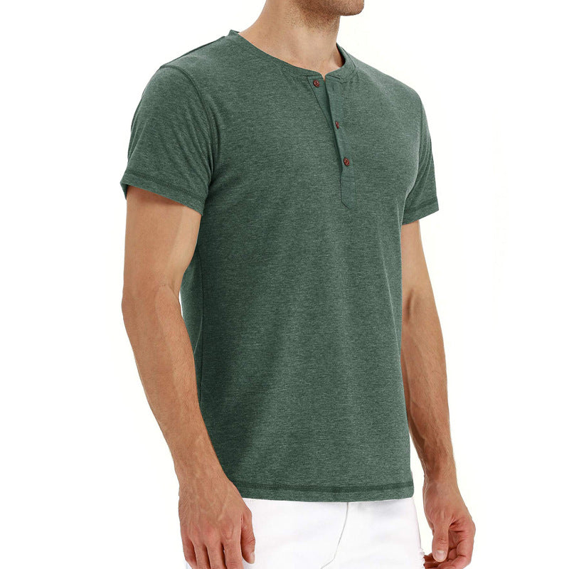 Summer Cotton Men's T-shirt – Finn-Dark blue-S-State of Style