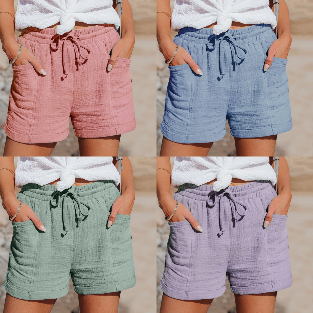 Summer Cotton Shorts - Livia-Green-XS-State of Style