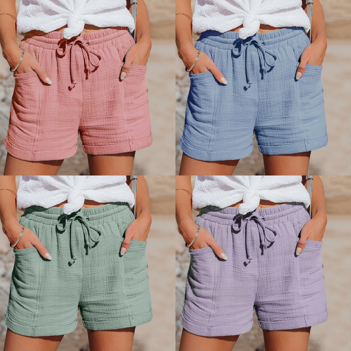 Summer Cotton Shorts - Livia-Green-XS-State of Style