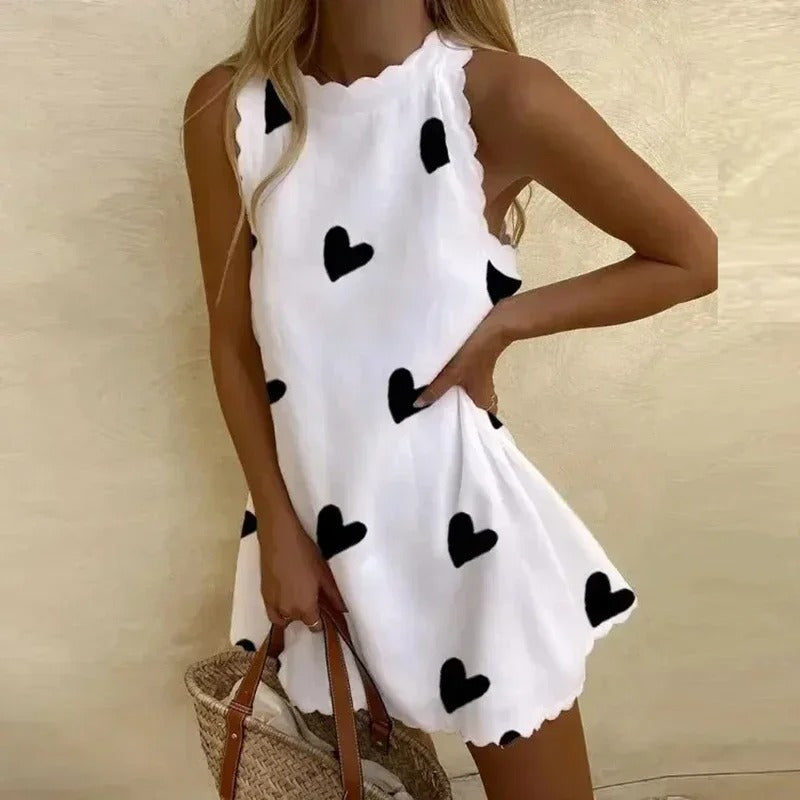 Summer Dress - Eva-White (Heart Pressure)-XS-State of Style