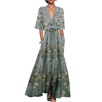 Summer dress - Lola | Luxurious dress with waist belt-Green-S-State of Style