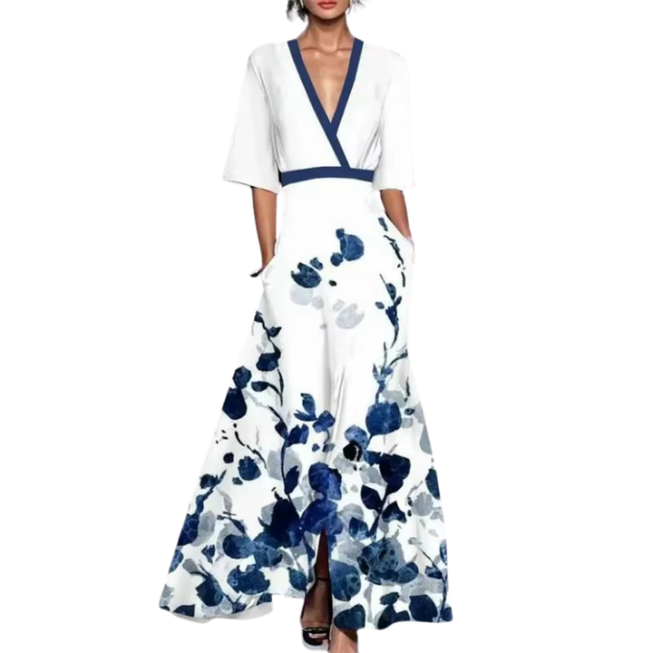 Summer dress - Lola | Luxurious dress with waist belt-White-S-State of Style