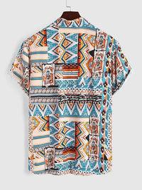 Summer Ladies' Shirt with Ethnic Print and Chest Pocket – Nova-S-State of Style