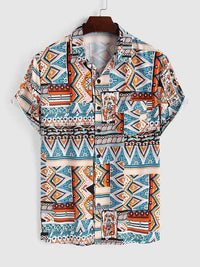 Summer Ladies' Shirt with Ethnic Print and Chest Pocket – Nova-S-State of Style