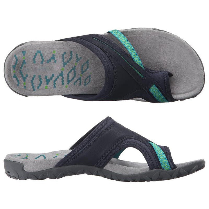 Summer Ladies T-Strap Slipper Sandals – Alina-Green-3-State of Style