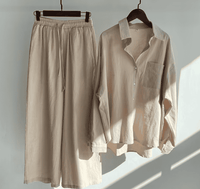 Summer Linen Set | Primavera Bella Casual Outfit-Beige-S-State of Style