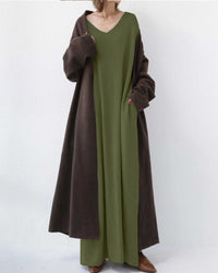 Summer Maxi Dress in Cotton-Linen Blend – Sorella-Grey-S-State of Style