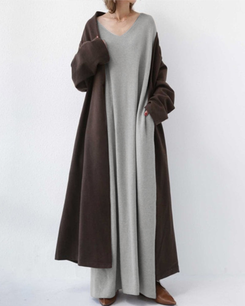 Summer Maxi Dress in Cotton-Linen Blend – Sorella-Grey-S-State of Style