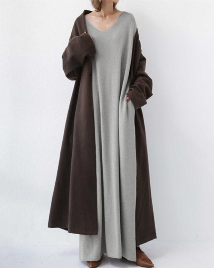Summer Maxi Dress in Cotton-Linen Blend – Sorella-Grey-S-State of Style