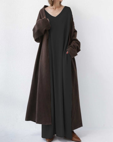 Summer Maxi Dress in Cotton-Linen Blend – Sorella-Grey-S-State of Style