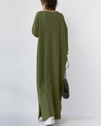Summer Maxi Dress in Cotton-Linen Blend – Sorella-Grey-S-State of Style