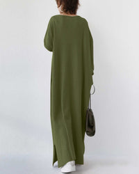 Summer Maxi Dress in Cotton-Linen Blend – Sorella-Grey-S-State of Style