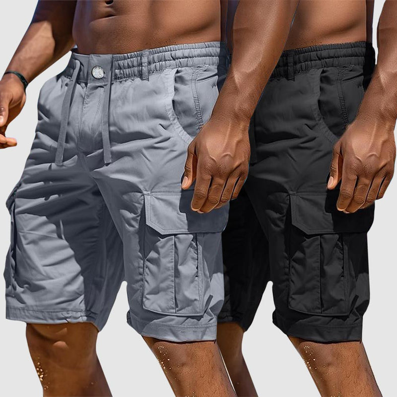 Summer Men's Cargo Shorts in Cotton Blend – Rafael-Gray-S-State of Style