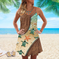 Summer Mini Dress with Playful Print - Celestine-starfish-S-State of Style