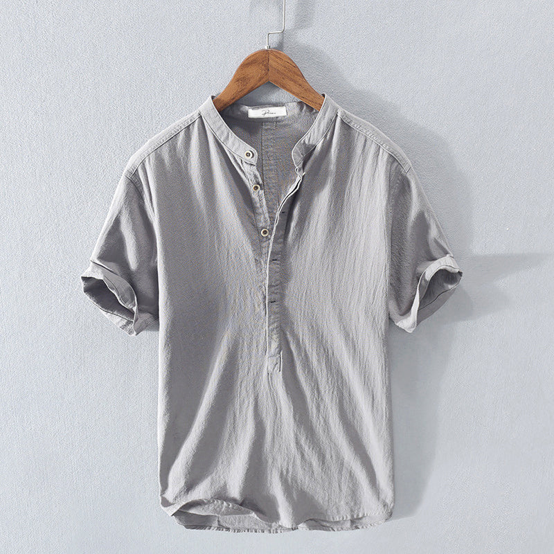 Summer shirt for men made from breathable fabric – Elias-Gray-S-State of Style