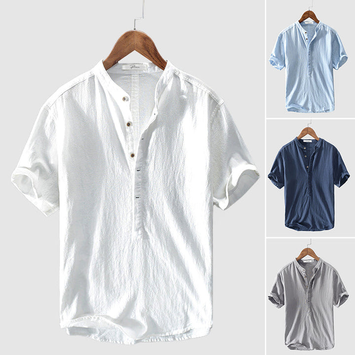 Summer shirt for men made from breathable fabric – Elias-White-S-State of Style