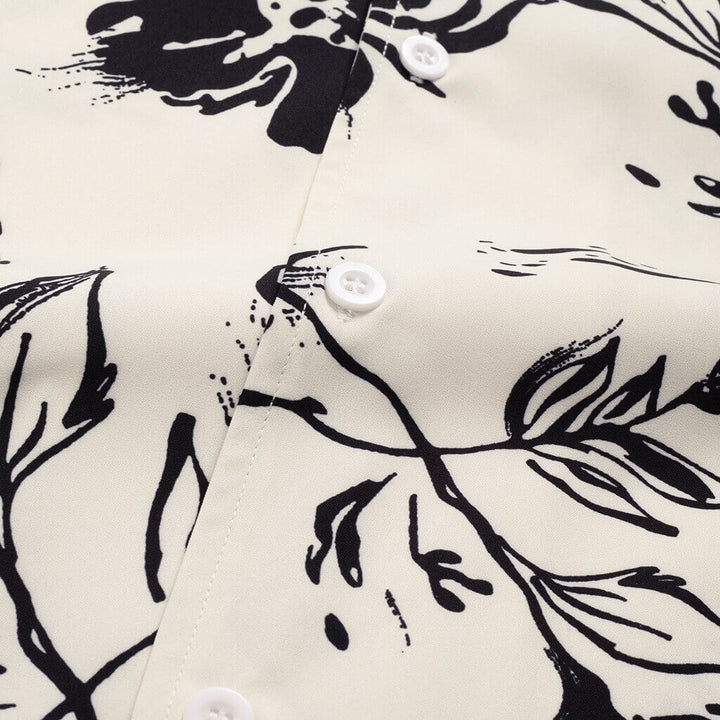 Summer shirt for men with tropical flair - AlohaVibes-Beige-M-State of Style