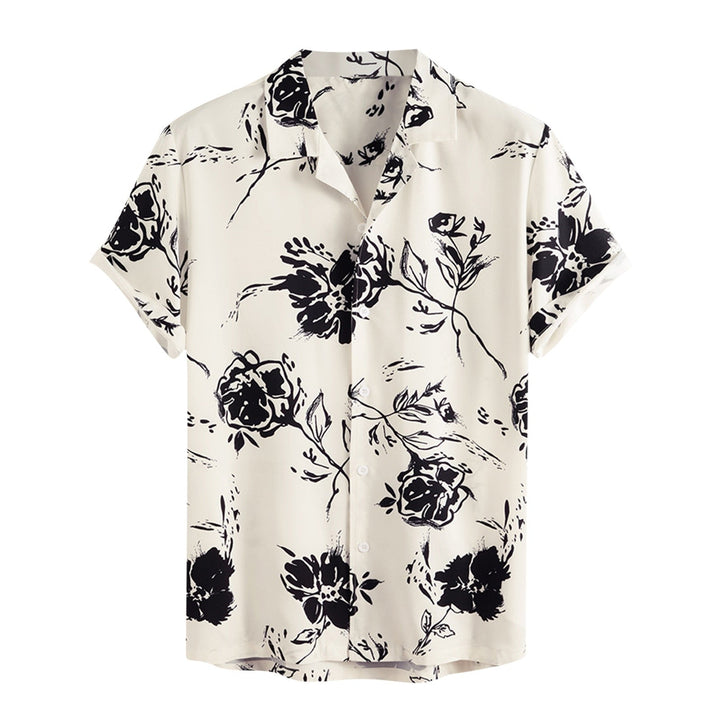 Summer shirt for men with tropical flair - AlohaVibes-Beige-M-State of Style