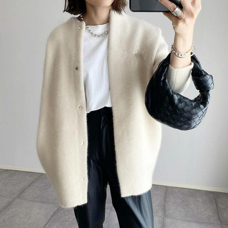 Summer Women's Cardigan made of Egyptian Fabric – Niva-White-State of Style