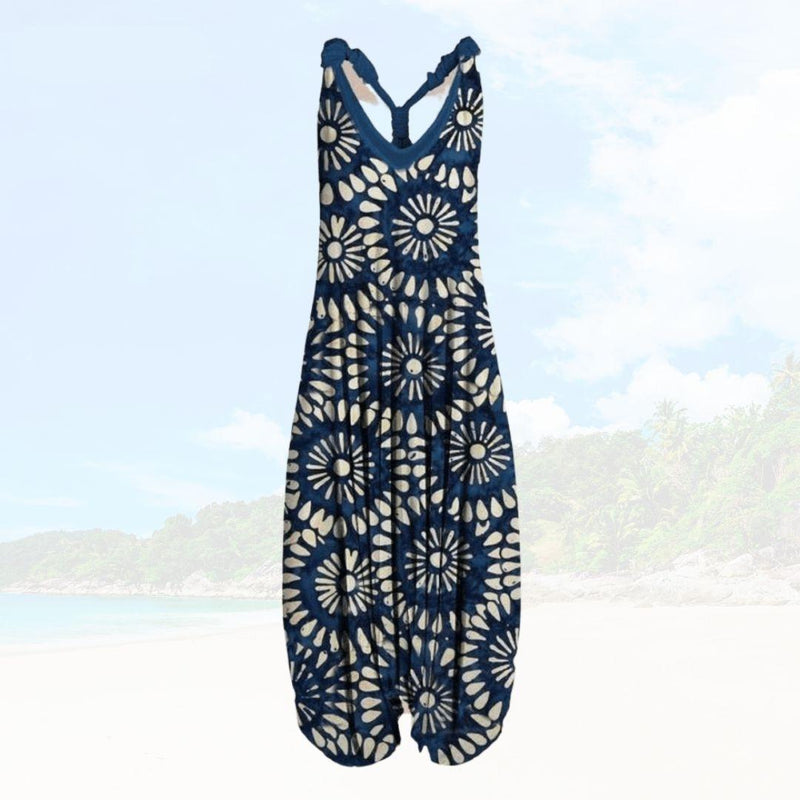 Summer Women's Jumpsuit with Loose Fit – Elenya-Dark blue-S-State of Style